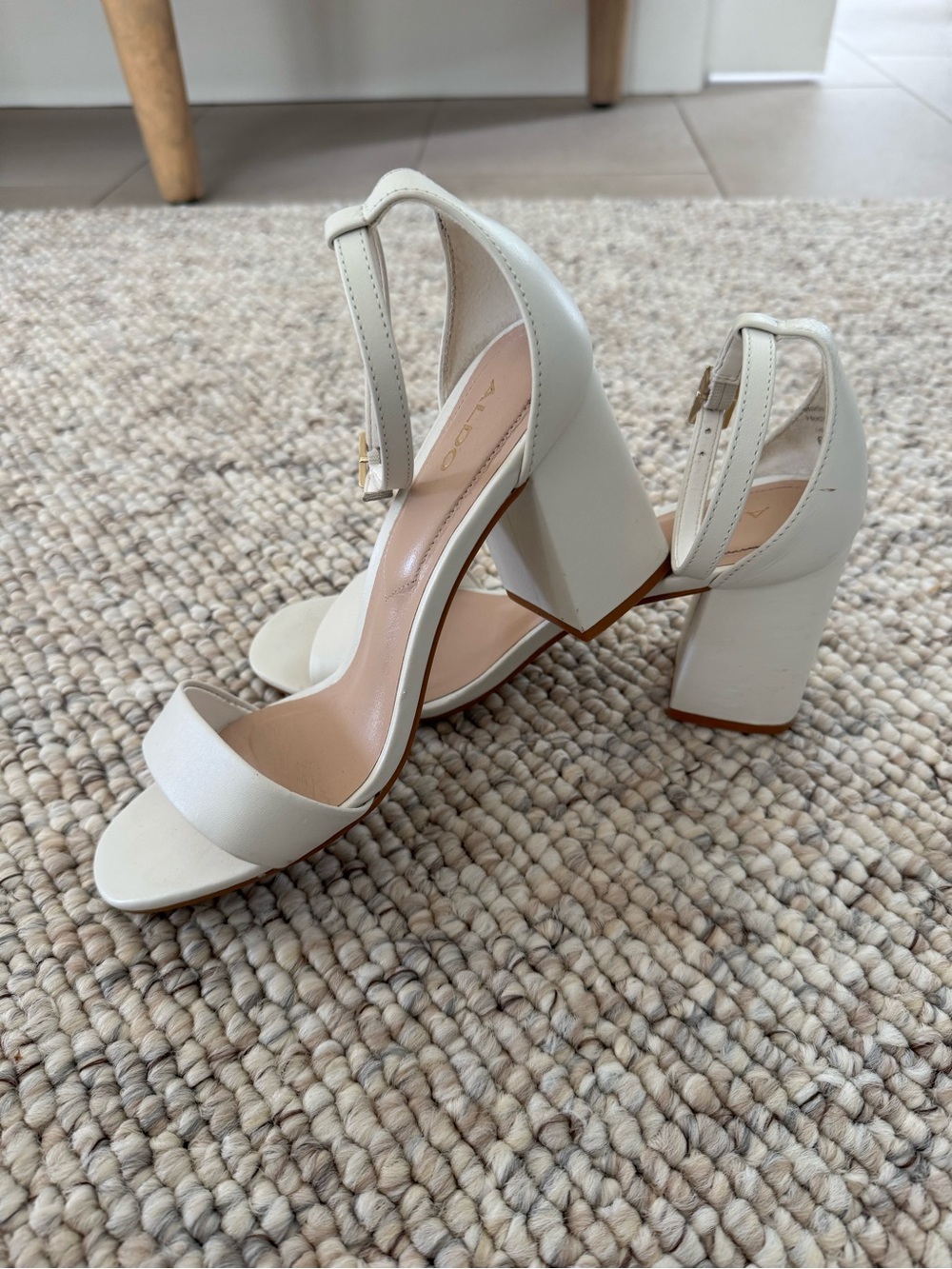 Aldo Block Heel Ankle-Strap Sandals
